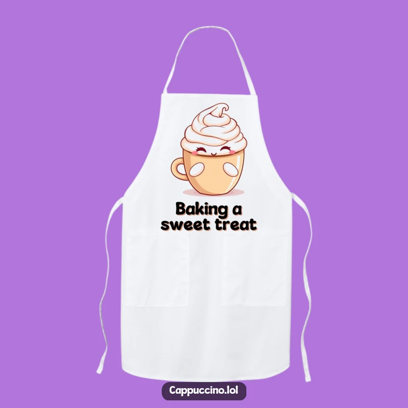 Funny Winking Cappuccino Treat Apron - Bake & Share with a Smile!