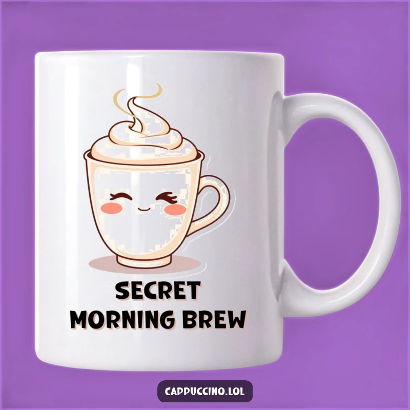 Funny Cappuccino Wink Mug: Playful & Steamy Coffee Gift!
