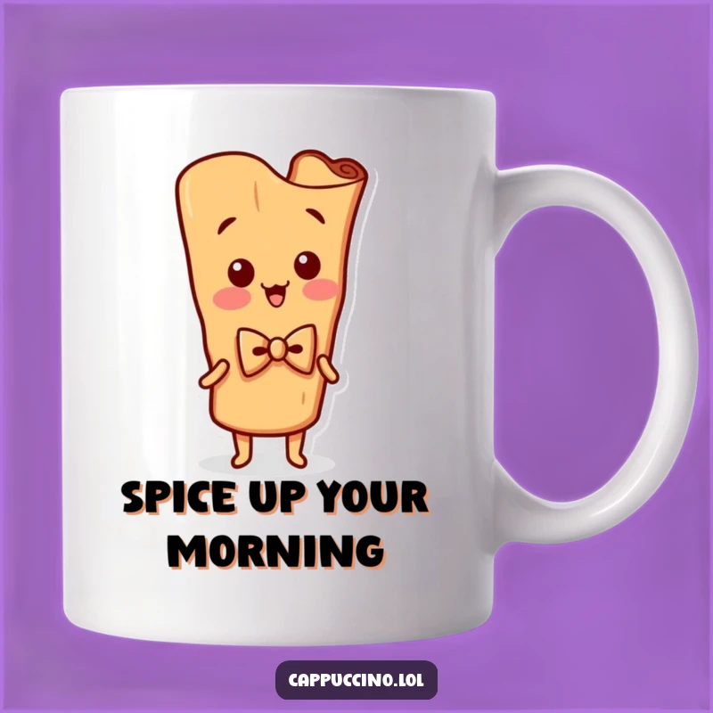 Funny Cinnamon Stick Mug: Dapper Wiggling Character, Perfect Funny Gift for Spice Lovers