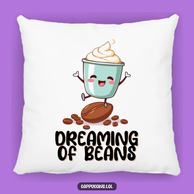 Funny Cappuccino Cup Jumping Pillow - Cozy & Hilarious Comfort Gift