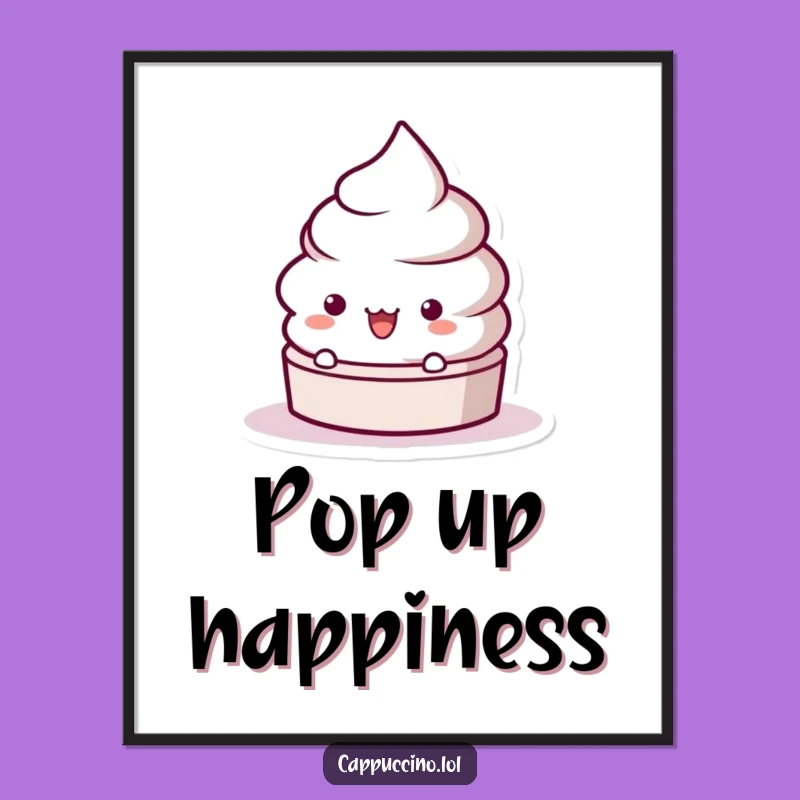 Funny Frothy Lid Surprise Digital Art: Instant Playfulness for Your Walls, Perfect Funny Gift!