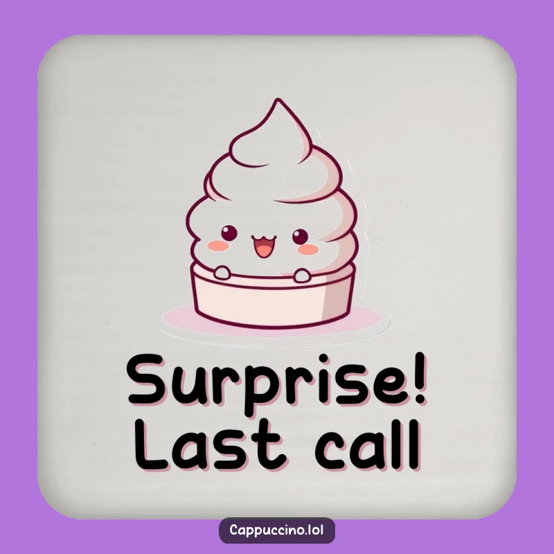 Funny Frothy Lid Surprise Coaster: Protect Surfaces with Fun, Set of Playful Gifts!