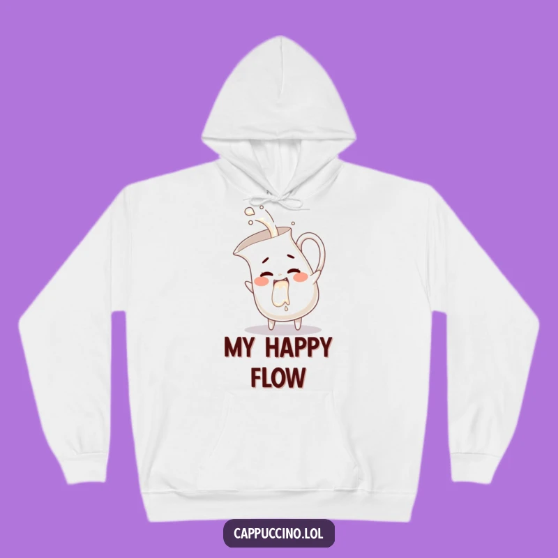 Cozy Funny Milk Pitcher Hoodie: Giggles Character, Warm Gift