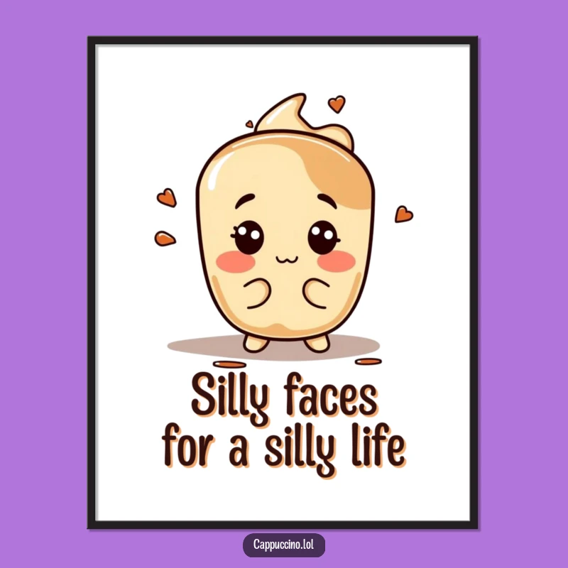 Funny Free Printable Wall Art: Silly Espresso Stain Coffee Character Decor