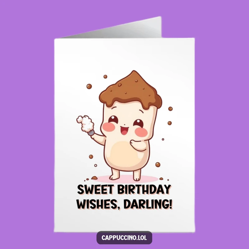 Free Printable Cocoa Powder Birthday Card - Playful Dusting Download