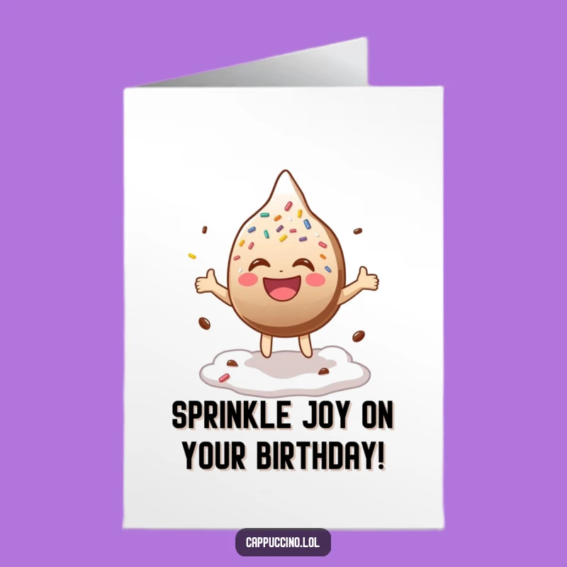 Free Printable Birthday Card: Laughing Sprinkle, Funny Downloadable Party Gift