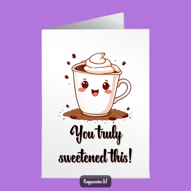 Free Printable Congrats Card: Cappuccino Sprinkles - Downloadable Greeting for Coffee Fans!