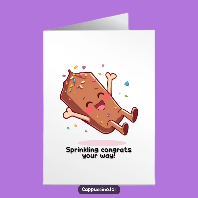 Free Printable Congrats Card: Sprinkle Somersault, Joyful Downloadable Gift