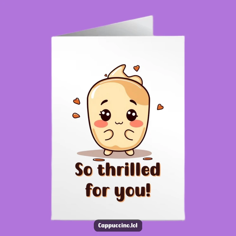 Free Printable Congrats Card: Espresso Stain Goofball Face Downloadable Fun