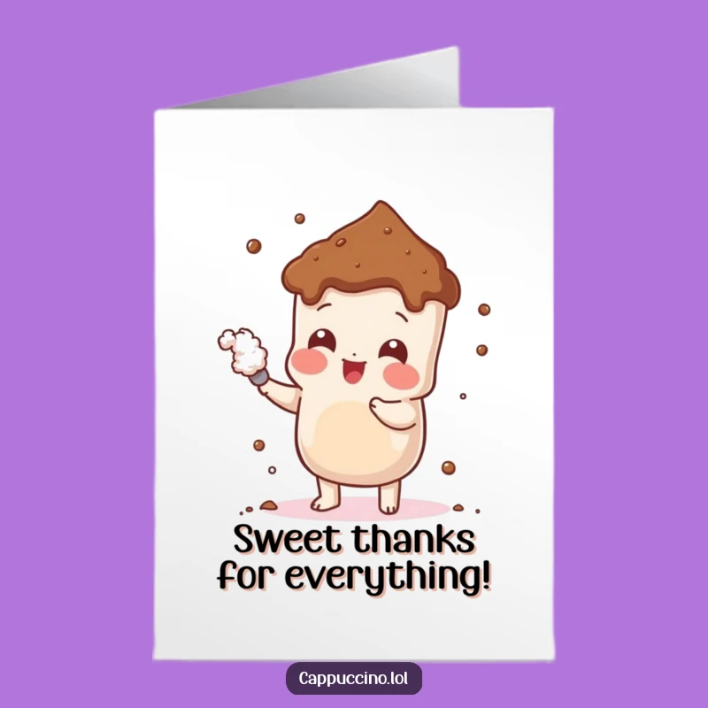 Free Printable Cocoa Powder Thank You Card - Playful Dusting Download
