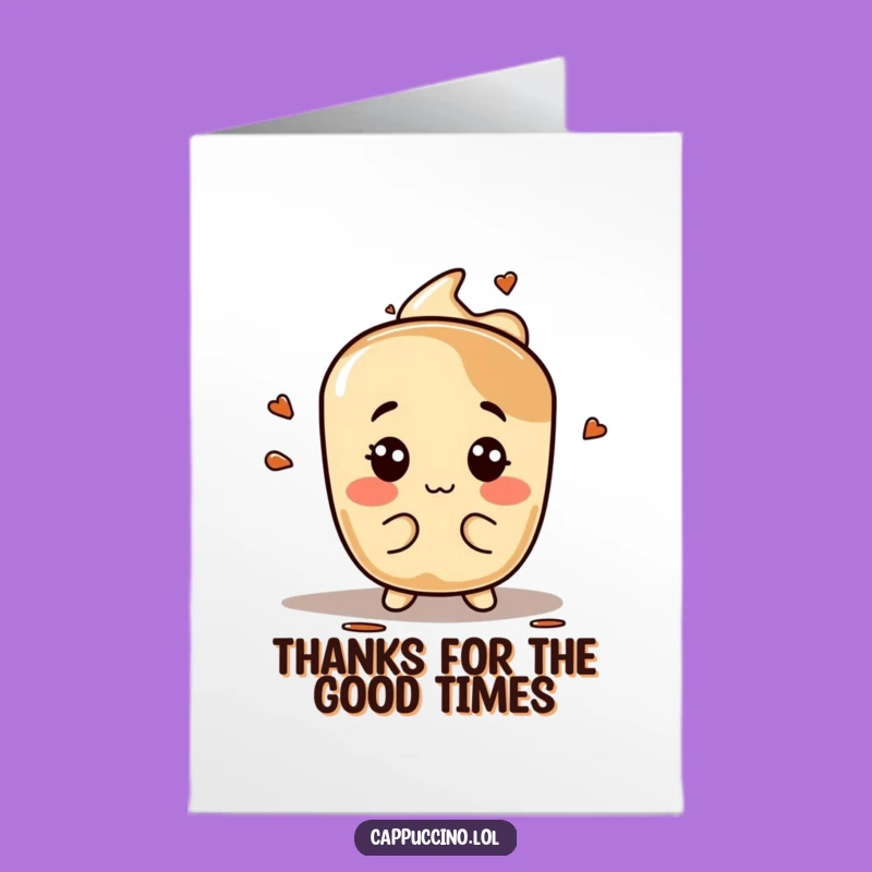 Free Printable Thank You Card: Goofy Espresso Stain Face Downloadable Art