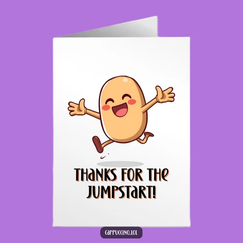 Free Printable Jumping Bean Thank You Card - Energetic Download