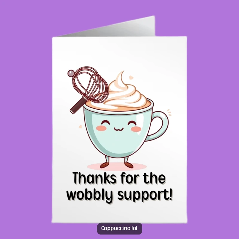 Free Printable Thank You Card: Wobbly Whisk Thanks, Funny Downloadable Gift!