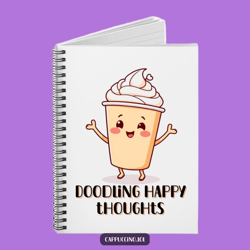 Funny Cappuccino Dance Notebook: Cheery Coffee Cup Character - Creative Gift