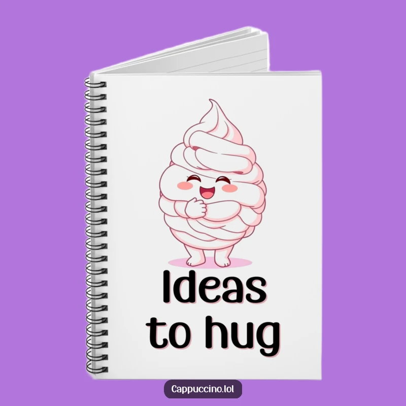 Funny Whipped Cream Hug Notebook: Fluffy Journal, Sweet Gift