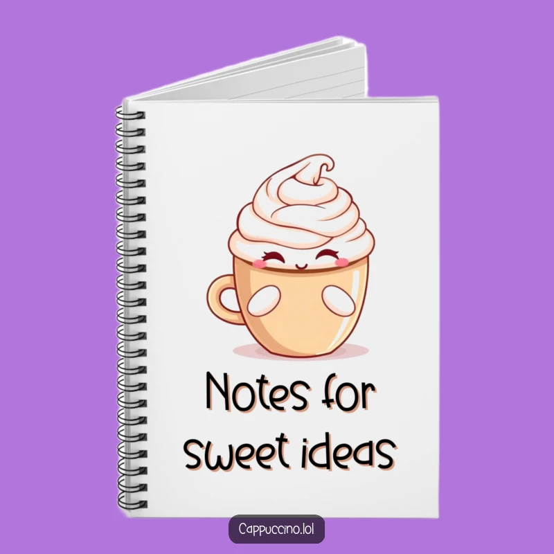 Funny Winking Cappuccino Treat Notebook - Jot Down Sweet Ideas!