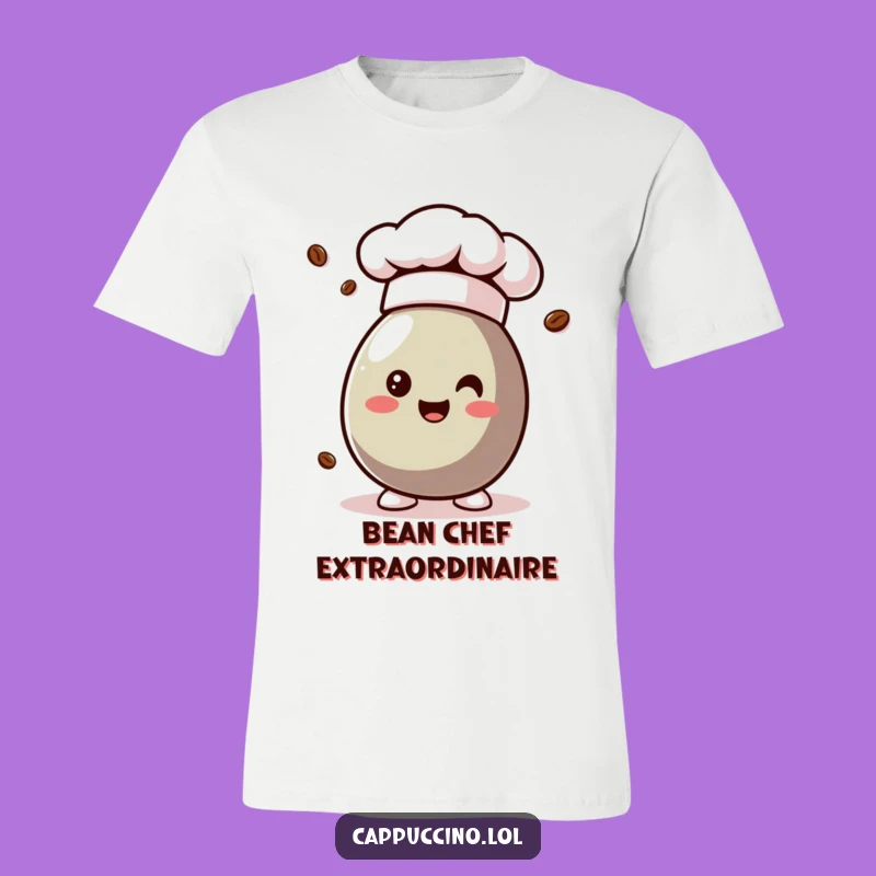 Funny Chef Coffee Bean T-Shirt - Wear Your Culinary Passion!