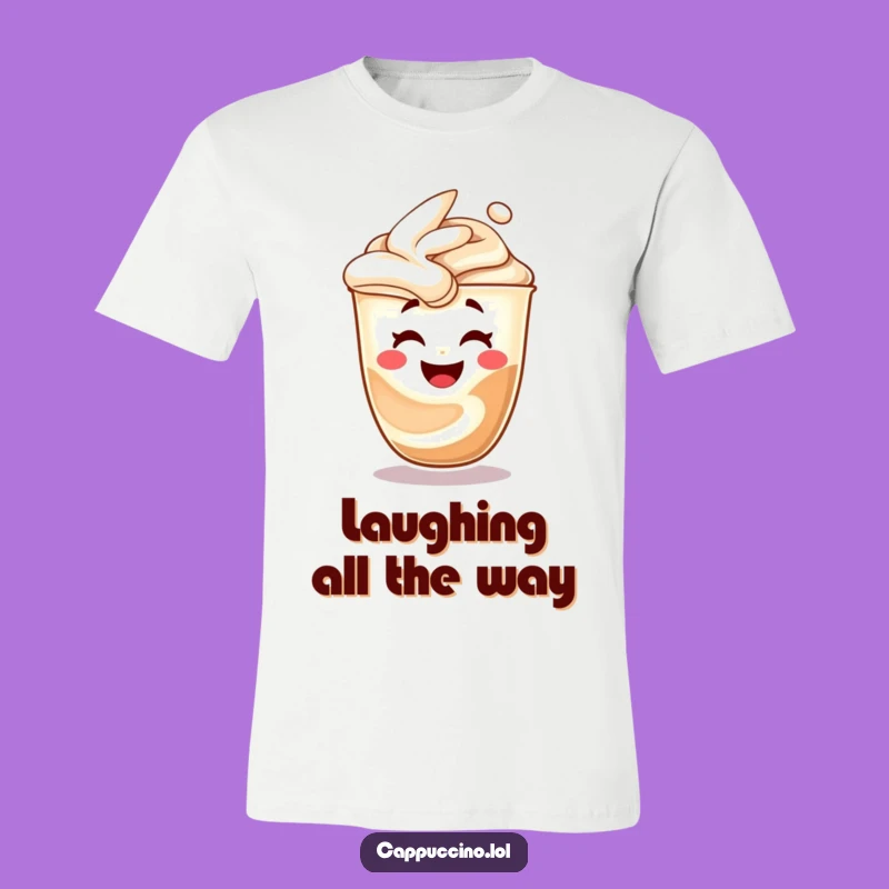 Funny Cappuccino Swirl Laughing Face T-Shirt: A Hilarious Character Tee Gift