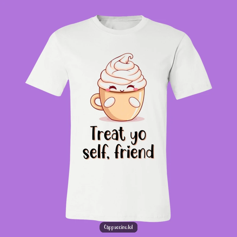 Funny Winking Cappuccino Treat T-Shirt - Offer a Smile Today!