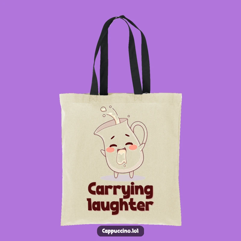 Funny Milk Pitcher Giggles Tote Bag: Mischievous Art, Practical Gift