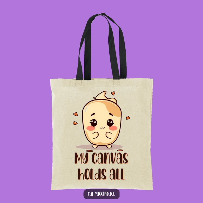 Funny Espresso Stain Tote Bag: Silly Face Art, Practical Coffee Gift